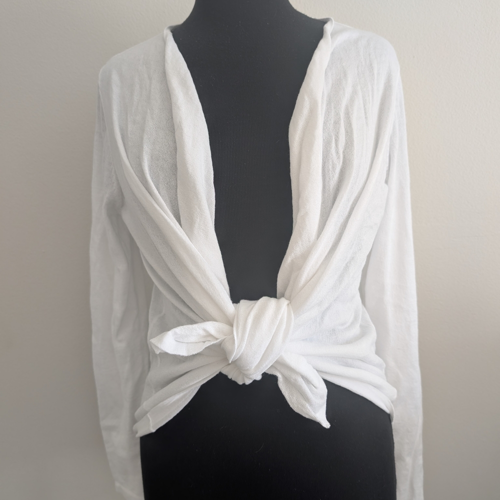 Lilly Pulitzer Classic White Tie-Front Blouse
